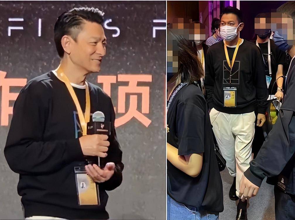 粉丝核酸偶遇刘德华,张大嘴巴"乖乖"配合工作人员_黑色_金鸡_活动