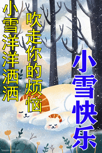 11月22日早上好,小雪表情包大全,祝大家小雪节气快乐!
