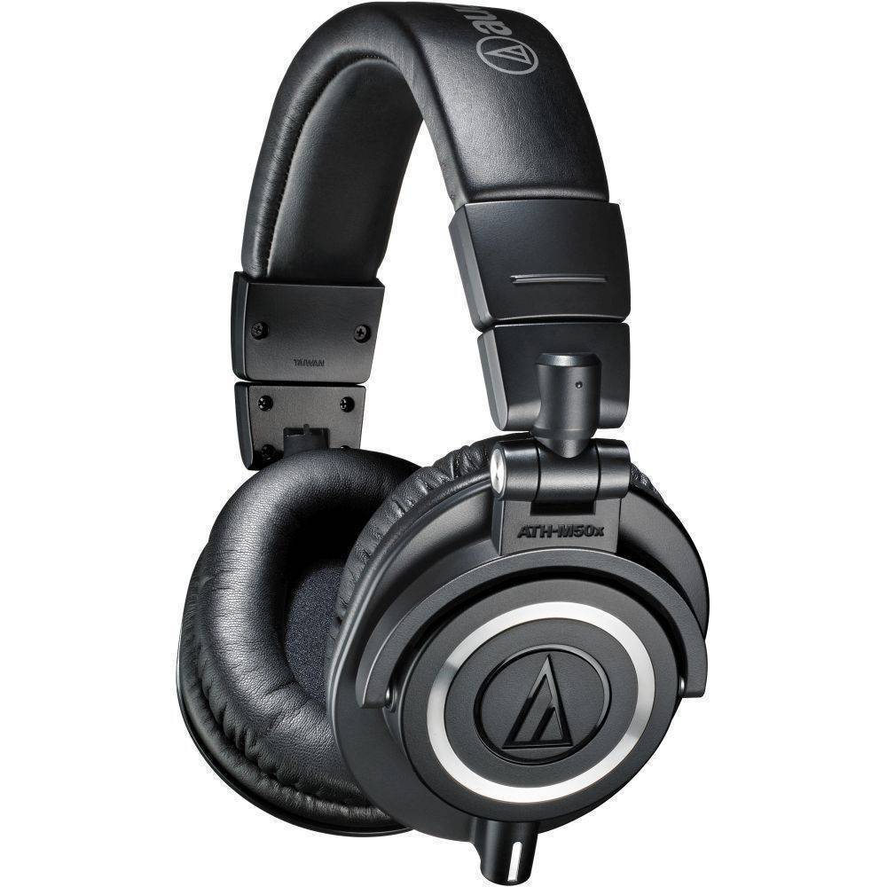 铁三角audiotechnica m50x录音棚全封闭监听耳机录音编曲混音监听耳机