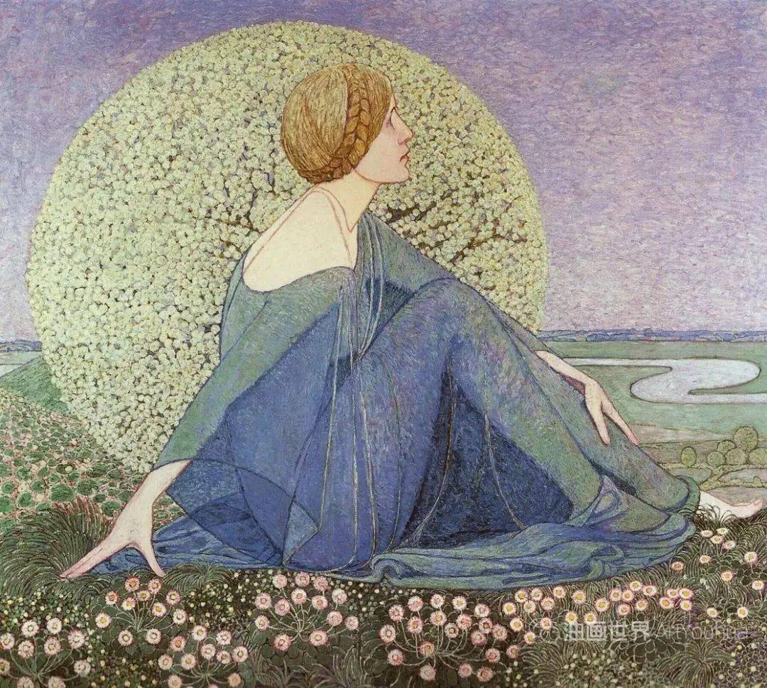 德国新艺术风格画家海因里希·沃格勒油画作品欣赏!