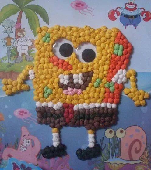 【揉纸手工】幼儿园揉纸画,搓纸画大全!_女学堂_孩子_jeynxt