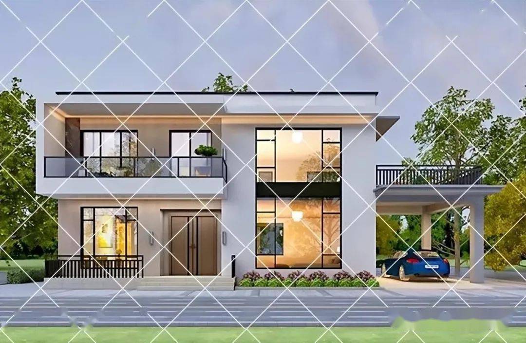 30款现代简约现代别墅,现代风格乡村别墅设计图