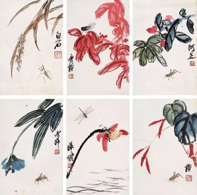 齐白石草虫图200张，他把草虫画活了！_搜狐网