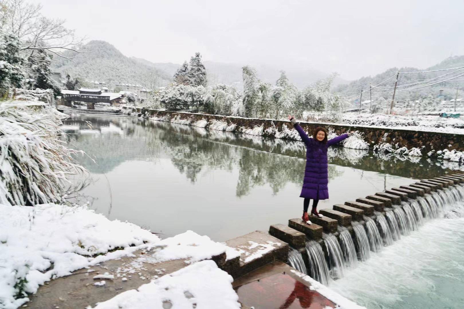 "泰顺的美,最吸引我的是雪中廊桥,我们相约在冬季_鹅毛大雪_水桥_摄影