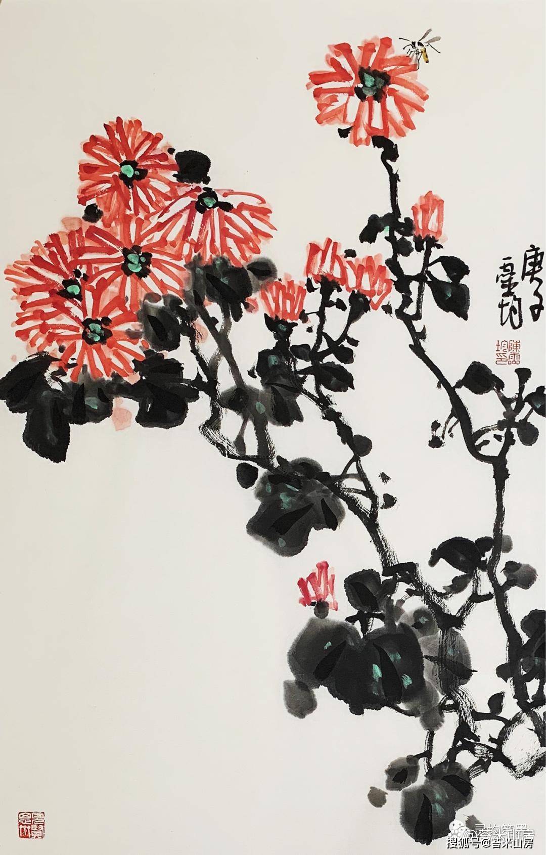 秋菊——陈灵均诗画作品欣赏_清秋早_高楼_诗情