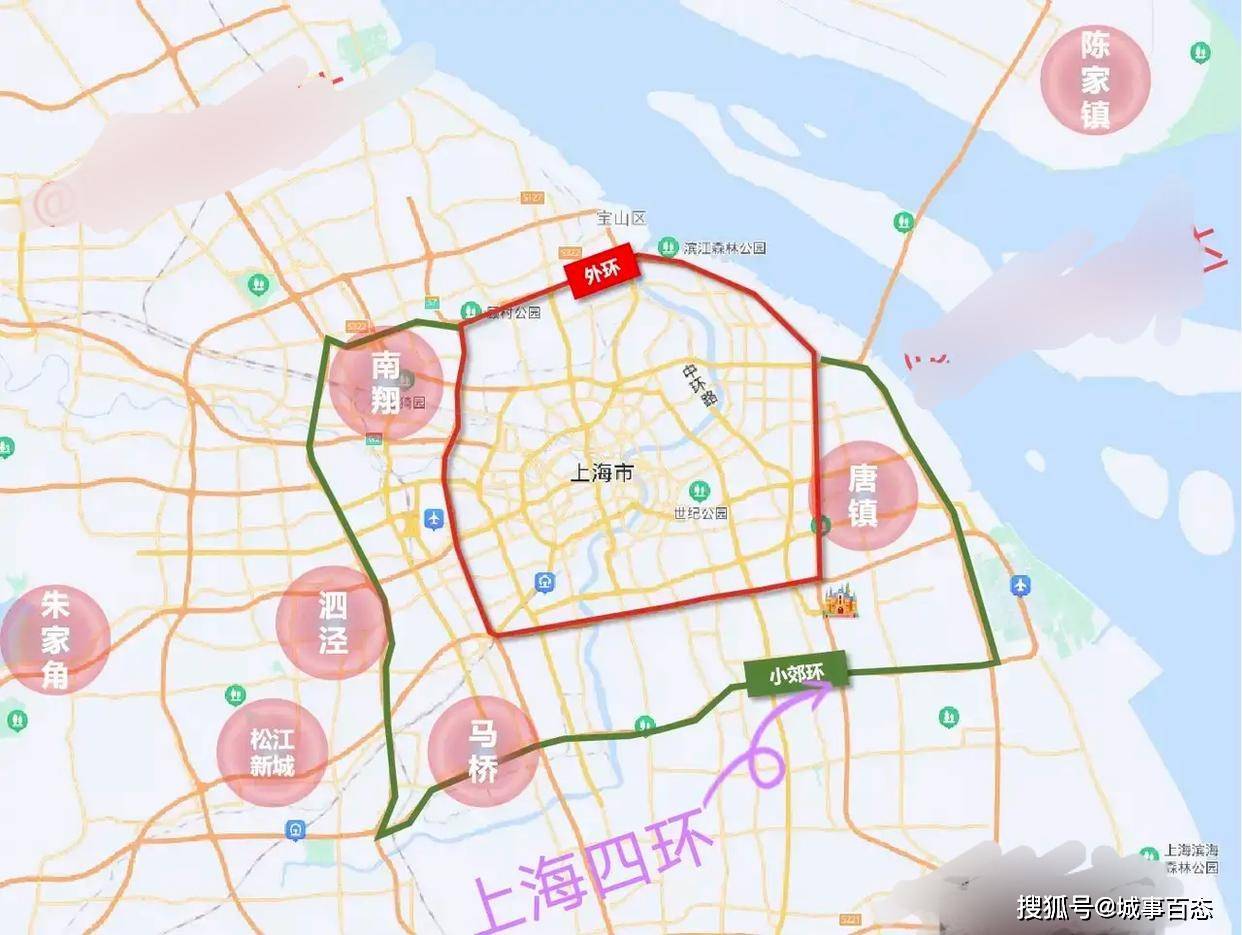 众所周知,上海的城市架构,主要分为内环,中环,外环,郊环