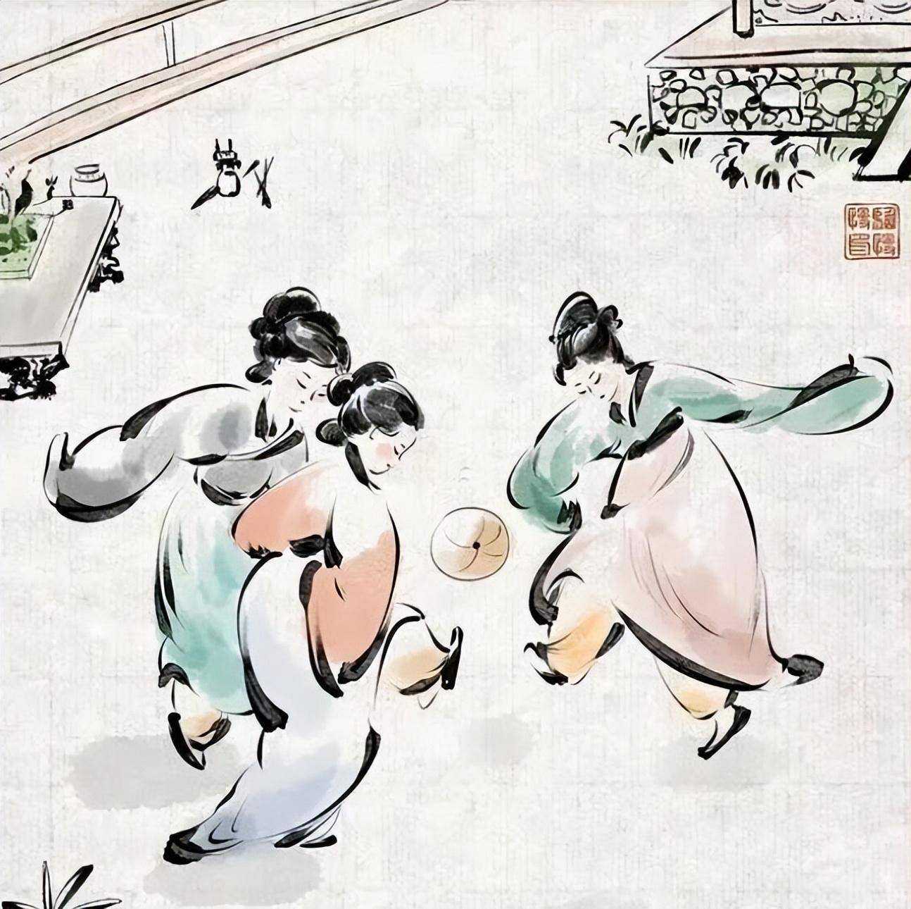 古代女子蹴鞠有多飒_姑娘_唐代_动作