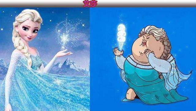 当迪士尼的公主们发福后,"公主抱"恐怕从此要和王子们绝缘了!