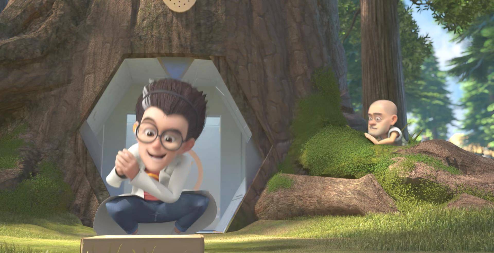 熊出没探险日记2:五个明显的穿帮剧情,光头强哪里来的披萨盒?_天才_柯