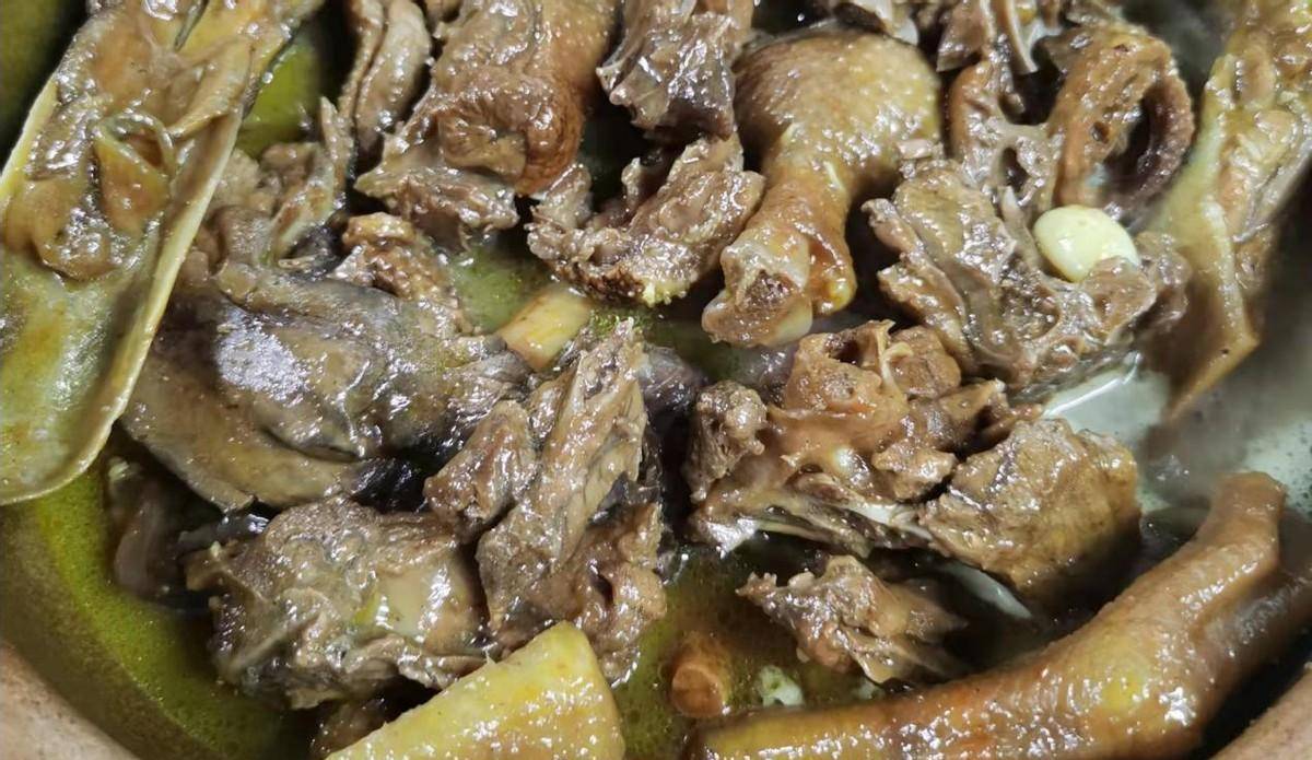 海南枫木香草鸭,一锅128元先炒后卤火气旺,一人小份不够吃_鸭子_味道