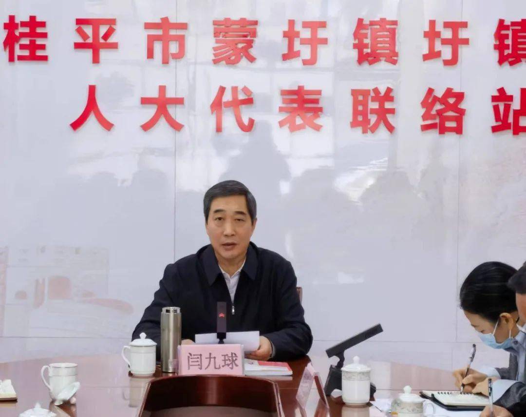 12月13日上午,贵港市人大常委会主任,党组书记闫九球深入桂平市蒙圩镇