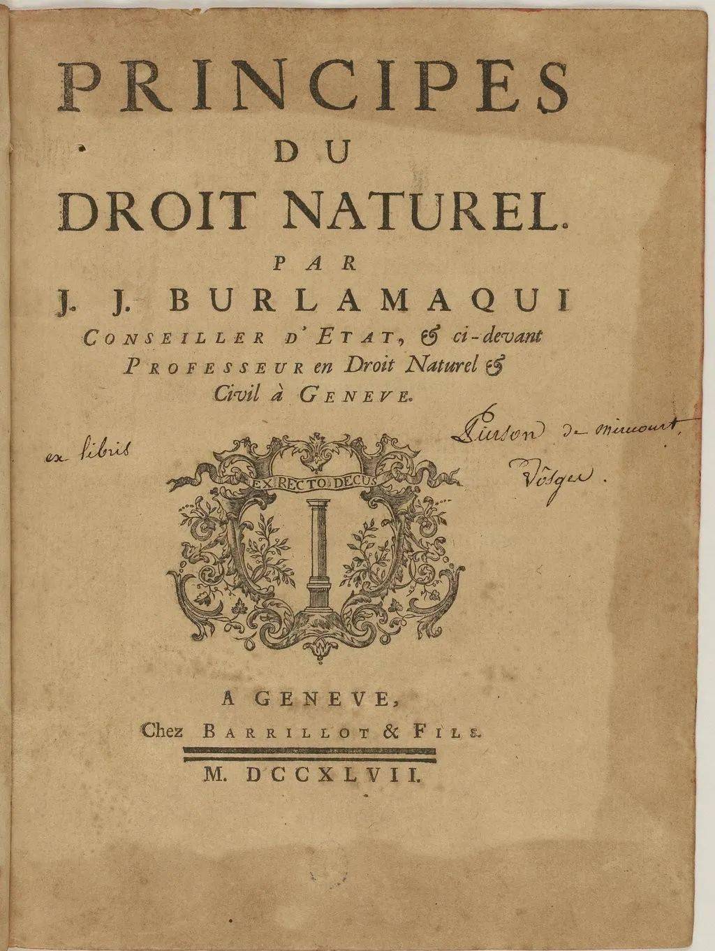 自然法与政治法原理》|布拉马克与"追求幸福的权利"_革命_宣言_杰斐逊