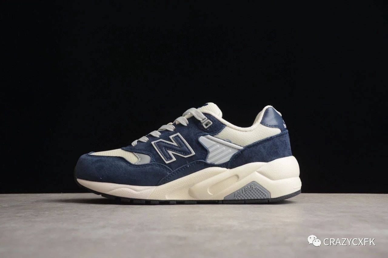 新百伦联名 palace x new balance 580v2 navy 海军蓝复古运动跑鞋