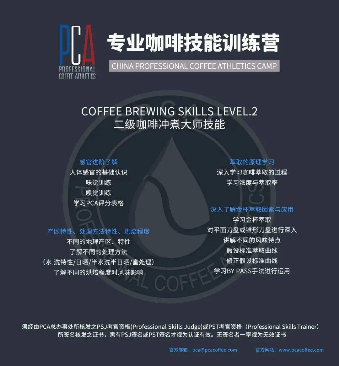 pca咖啡萃取大师认证系统介绍_考试_对象_专业