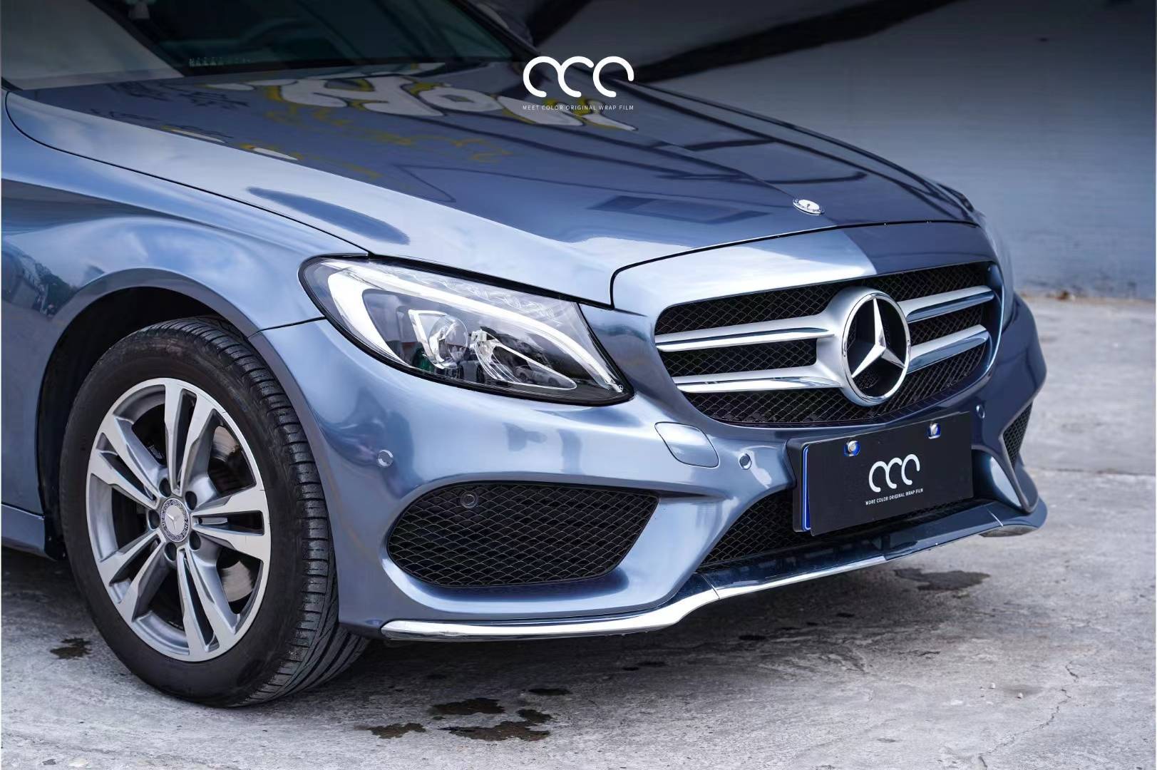 奔驰c漫彩改色膜pet拜伦湾蓝典藏版,体验澳洲的海湾风情_搜狐汽车