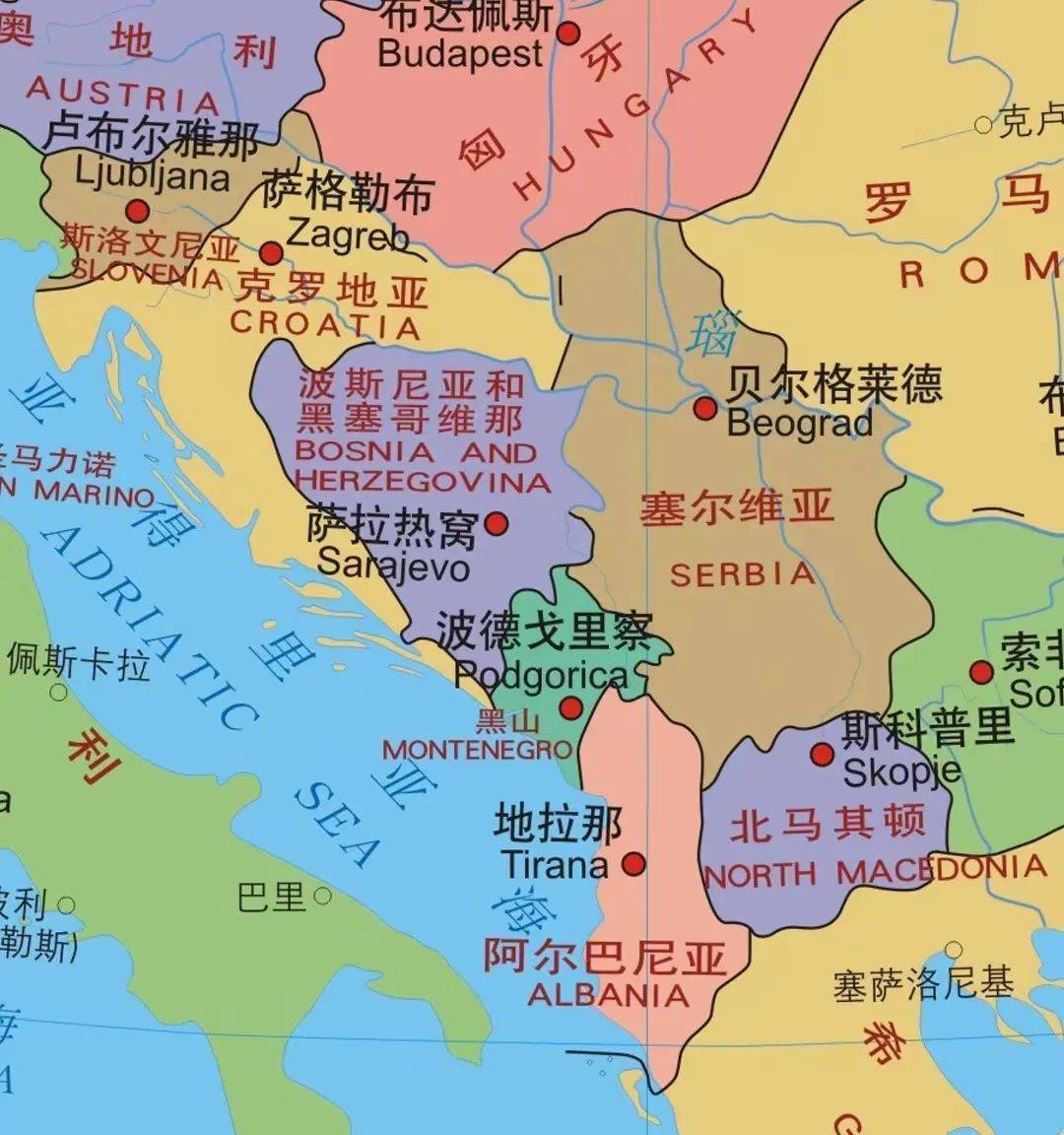 塞尔维亚位置地图世界图片