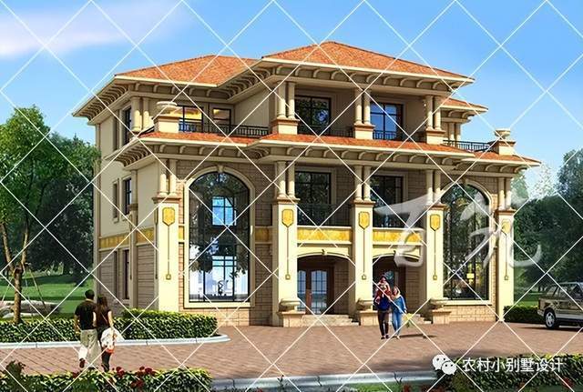 豪华三层兄弟双拼别墅设计图,30套高档农村兄弟双别墅自建房_宅基地