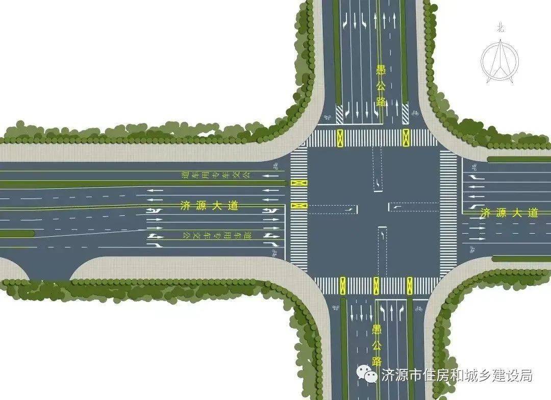 沁园路道路交通通行方案的公示_车道_路口_交叉口