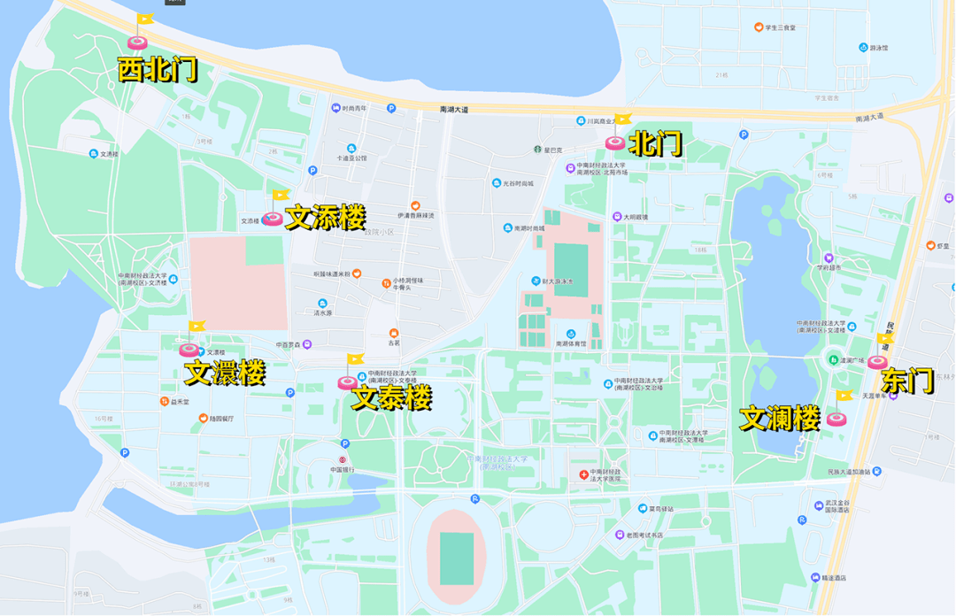 中南财大地图图片