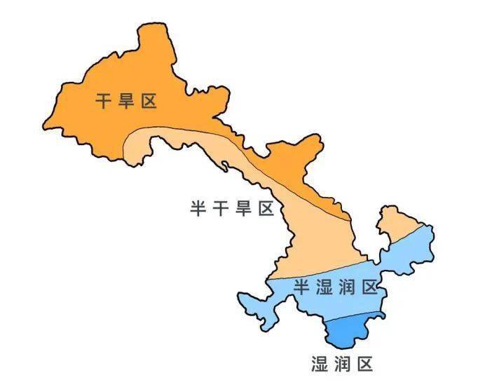 甘肃省干湿区分布图▲我国水资源分布图⑦甘肃省处于从森林向草原