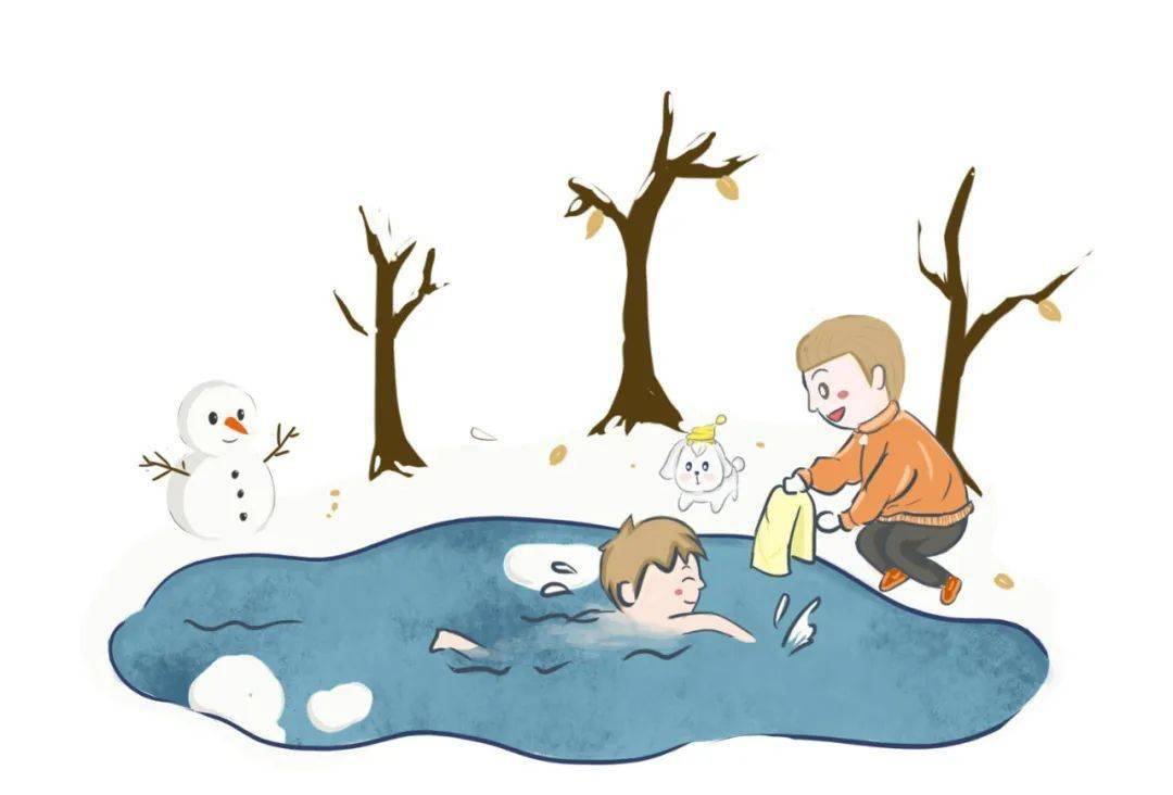 进行冬泳前应充分热身,并最好结伴而行.