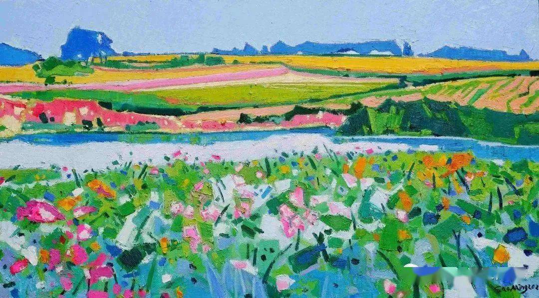 高鸣2022 油画60幅_cm_妃红_斜阳