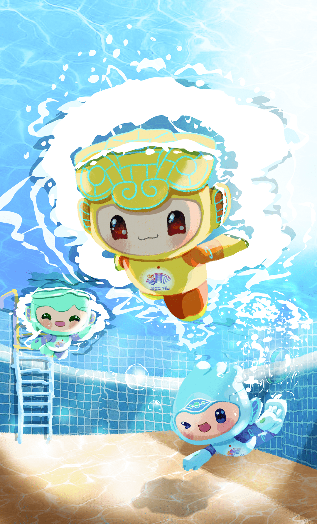 叮,2022年份的吉祥物壁纸请查收~_海报_图片_杭州