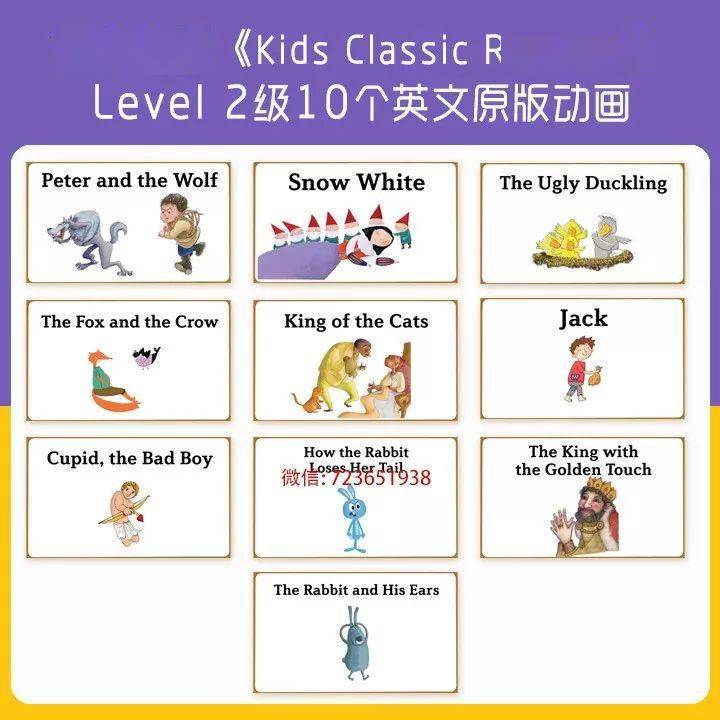 汇总 英文故事Level 2级《Kids Classic Readers》10个动画视频（全数免费间接看）