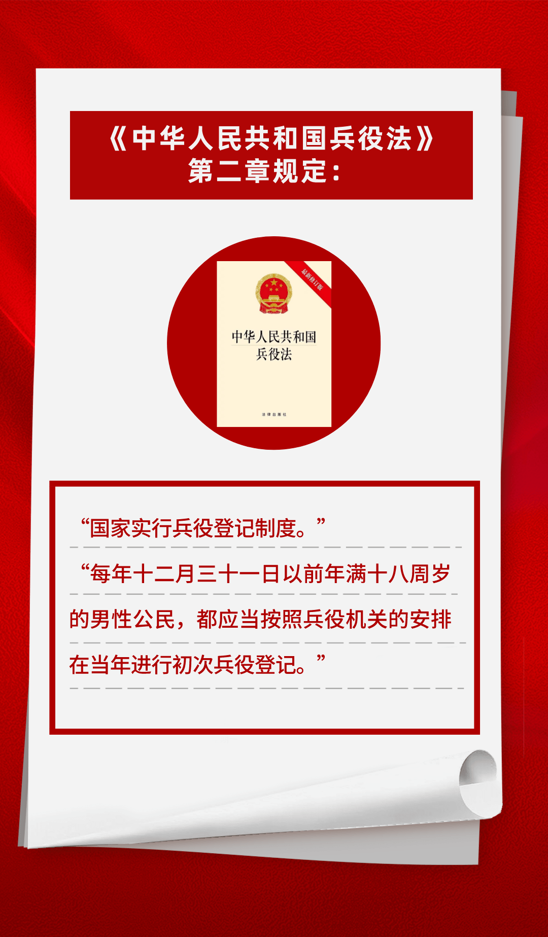 兵役登记是一项强制性制度