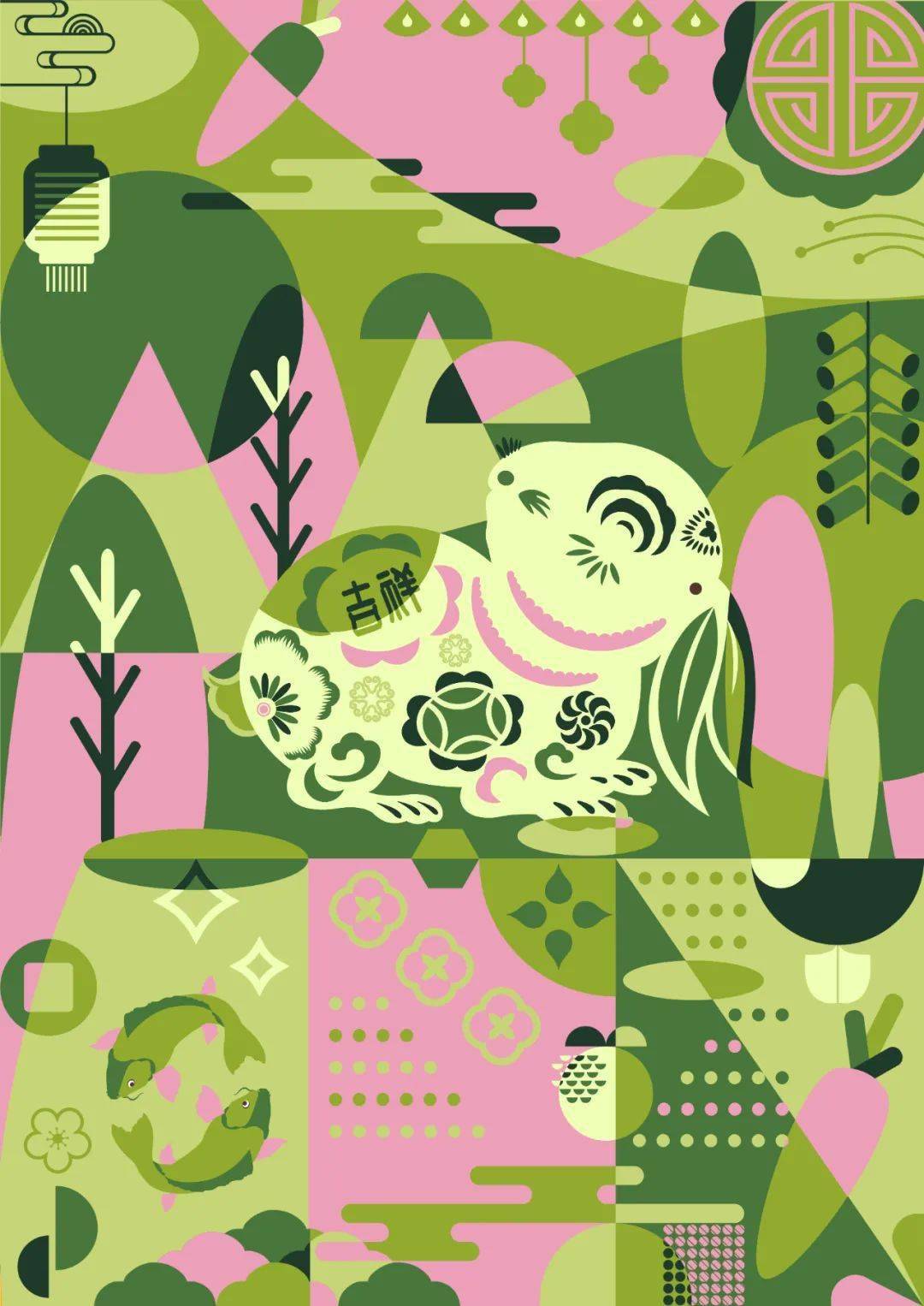 初一,人们用面兔头以竹筒盛雪水,与年幡面具同挂门额上,以示镇邪消灾