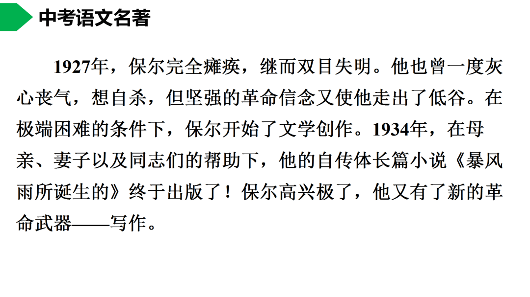 赏析 保尔与病魔勇敢搏斗