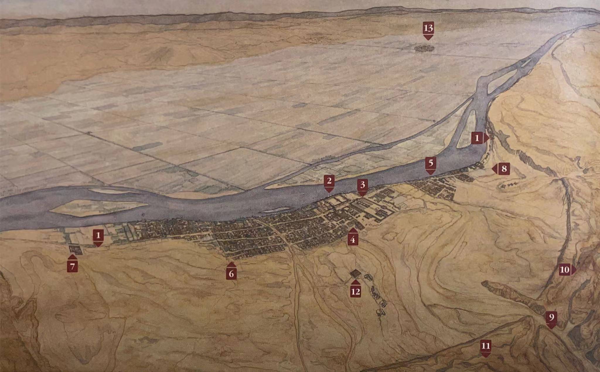 作为一座短命的首都,埃赫塔吞显然不如底比斯宏大,不过好在其城市结构