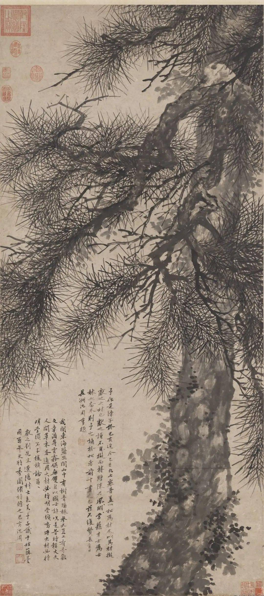 古代名家画古松,精彩纷呈_李唐_磐石_松泉