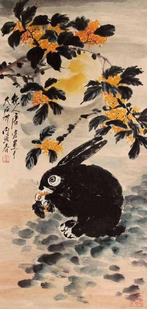 春节兔年将至,历代名画中的玉兔欣赏!_故宫博物院_绢本_兔子