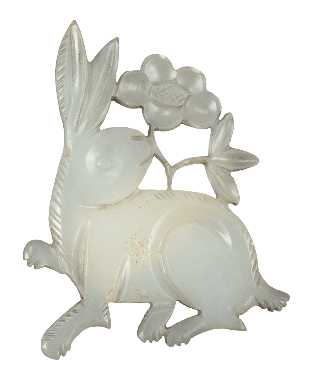 明 青玉兔形佩3202肖形印是古印玺中的一种,印面以图案为主.