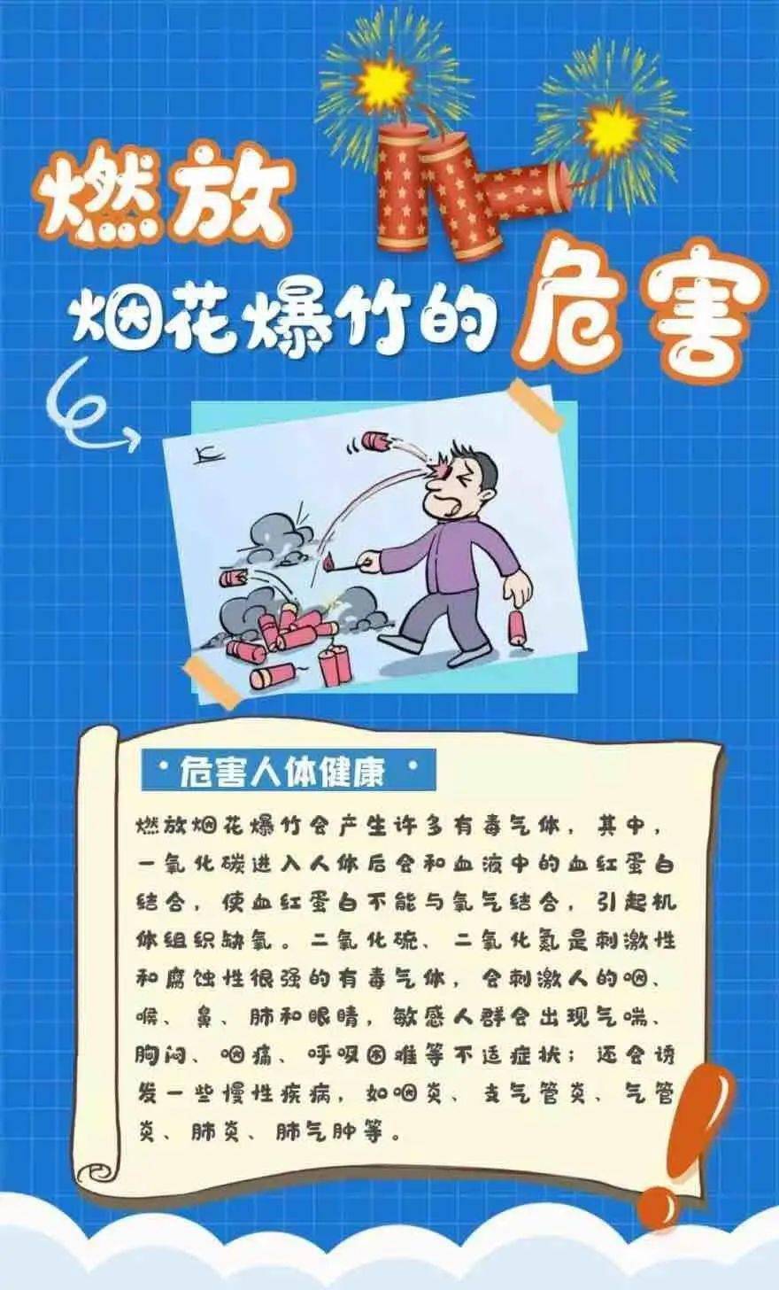 【提醒】燃放烟花爆竹有哪些危害?一组海报带你看