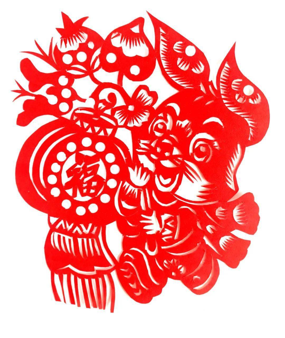 千阳剪纸 ▏福兔贺元宵_李润侠_白召凤_兔子