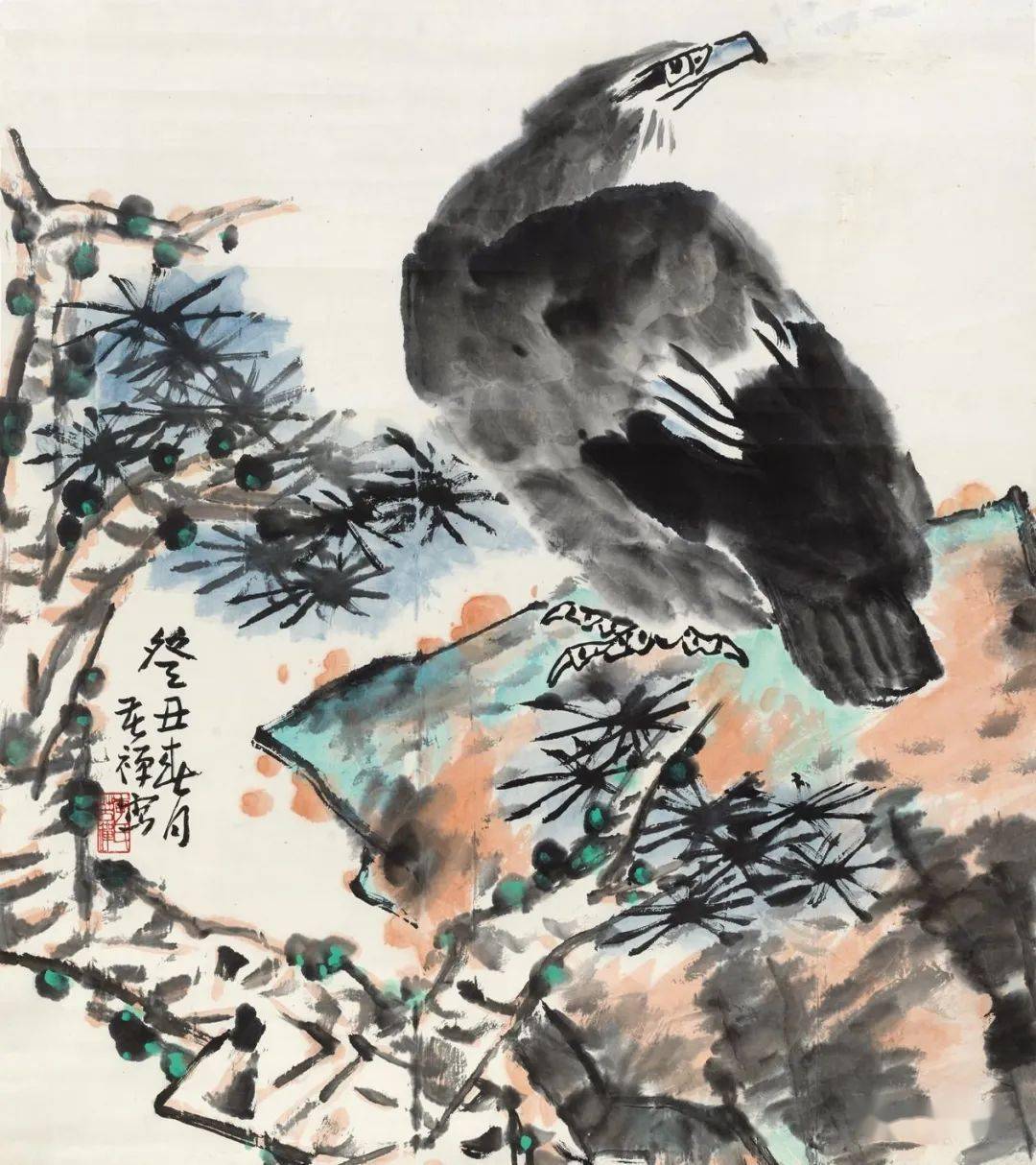 李苦禅禽鸟百图_鸬鹚_鹰爪_八哥