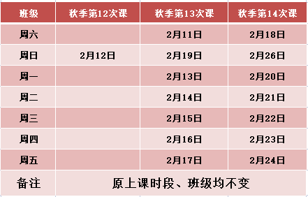 【通AG旗舰厅知】补课通知(图1)