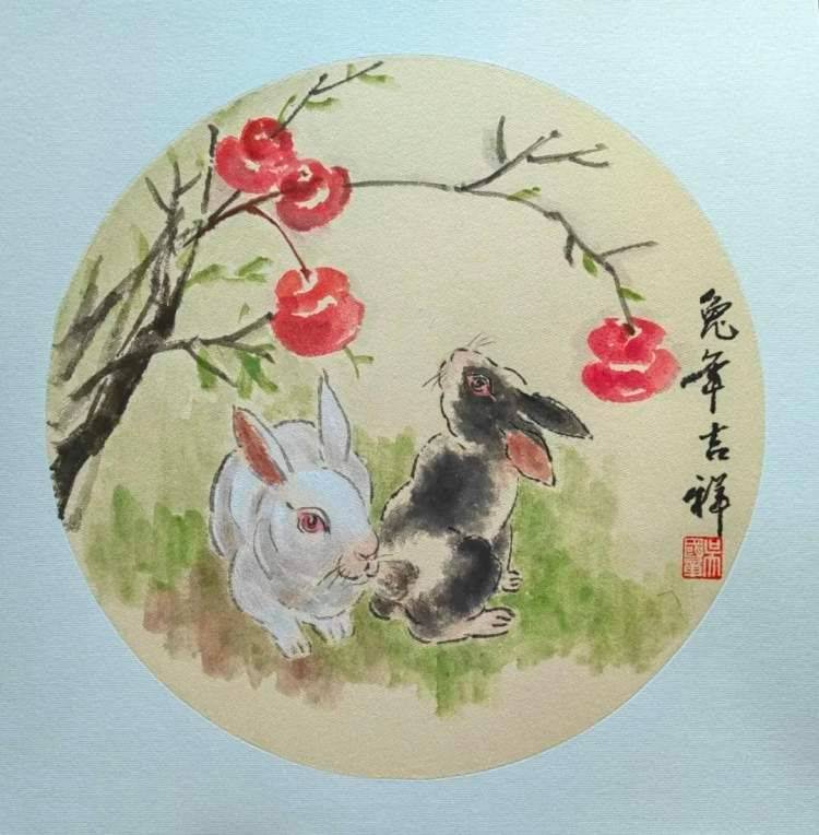 快来看看这些兔年佳作!_玉兔_吉祥_杨浦区