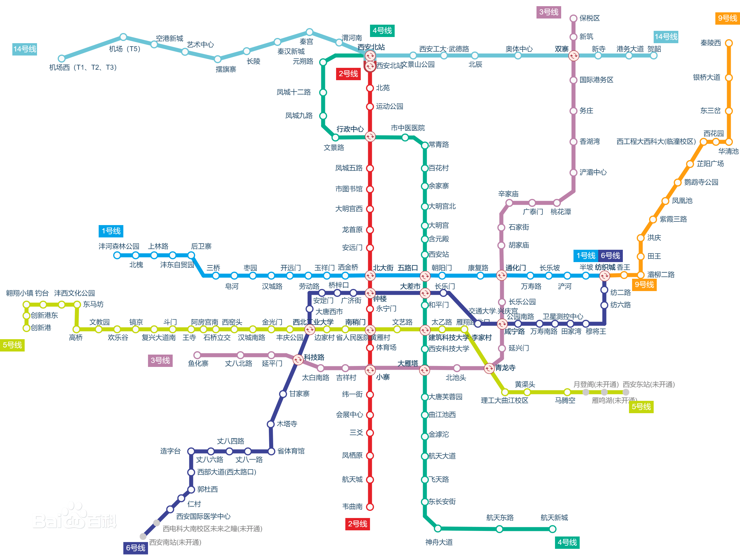 西安地铁未来线路图图片