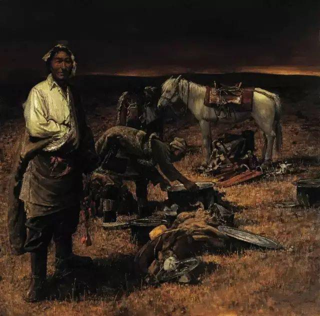 韩洪伟 油画_cm_巴塘_天空