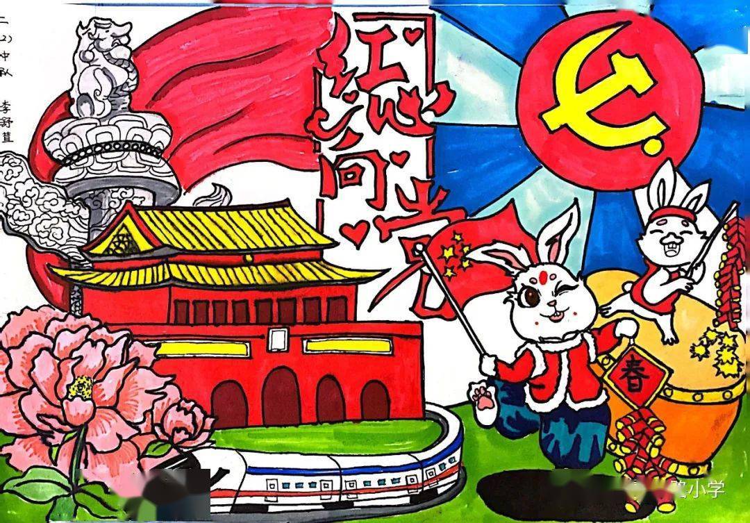 资料,以国家,家乡的变化或"党的二十大"为题材,制成8k手抄报或绘画