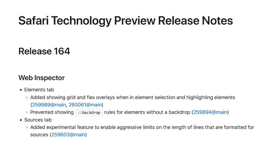 2 月 23 日苹果发布 Safari Technology Preview 164 版本更新  