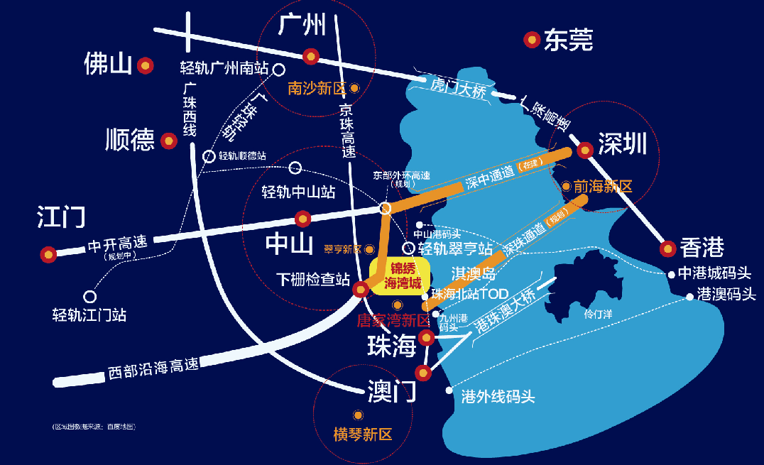 唐家北围位于唐家湾北部,规划为科技创新海岸,定位