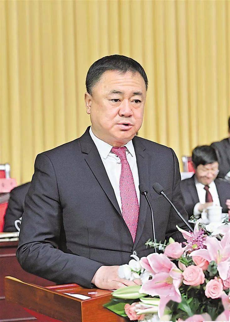 党彦宝在大会上发言.