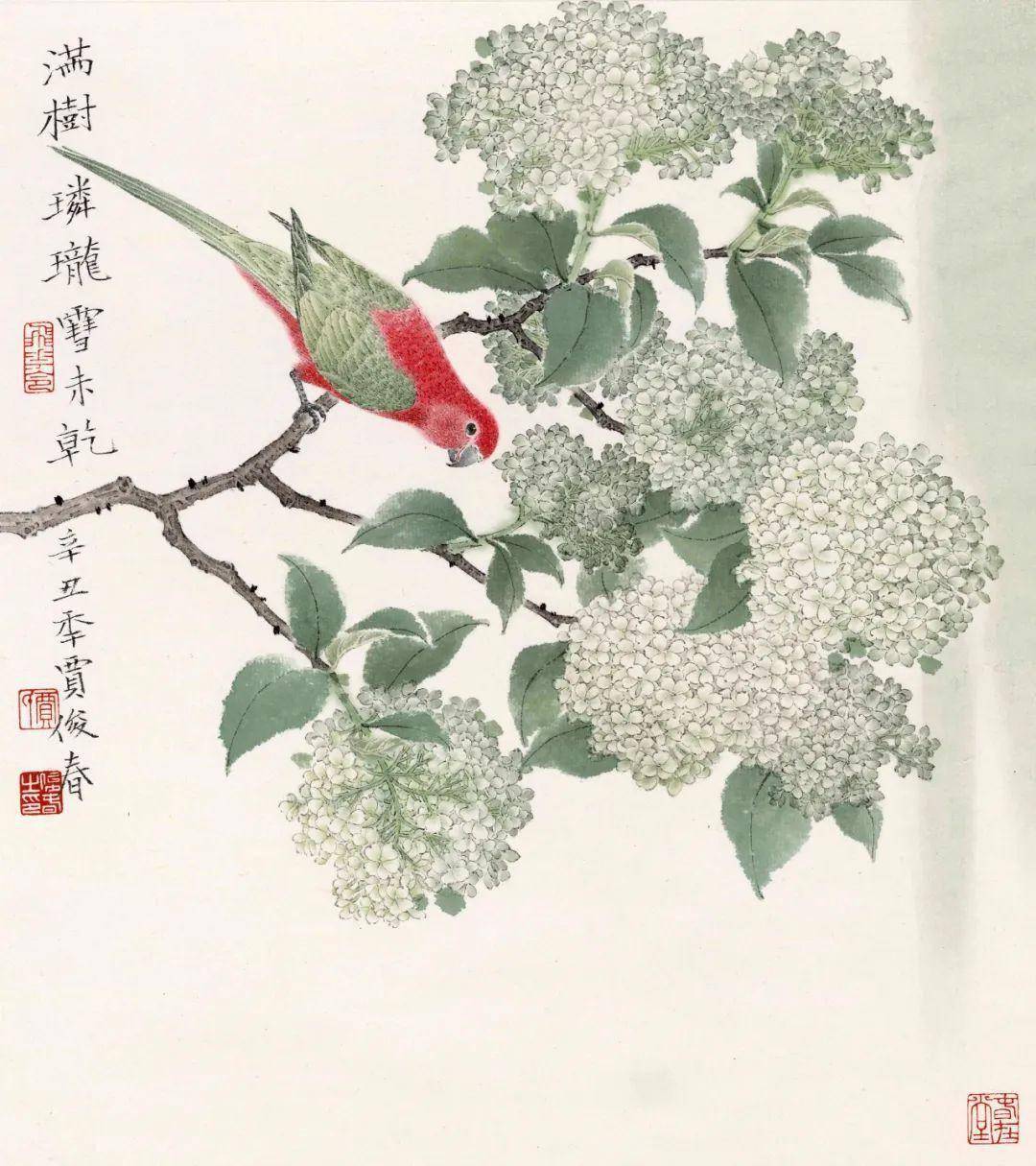 清新淡雅天然饰——贾俊春花鸟画_工笔_中国美协_作品