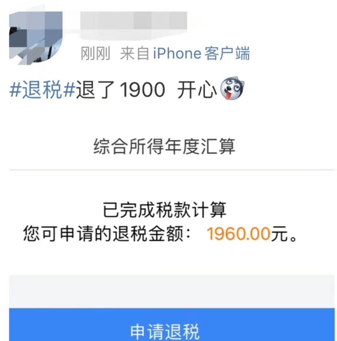 晒出自己的退税结果有的网友退了一万多有人直呼：开心！给自己加个鸡腿没想到这是3月的第一笔收入但是！！