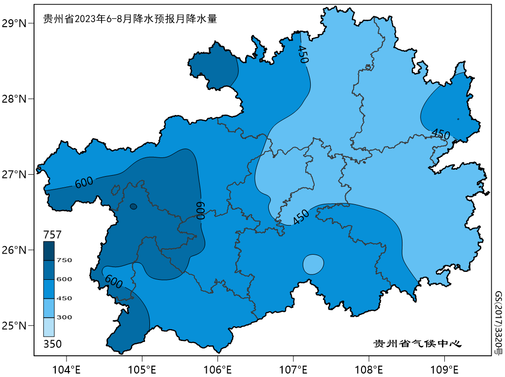 2023年贵州省突发性地量灾祸趋向预测