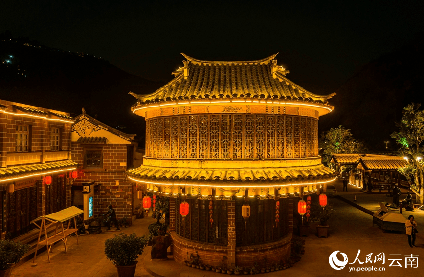 人民网首页高清大图推介黑井古镇夜景_盐都_特色_千年